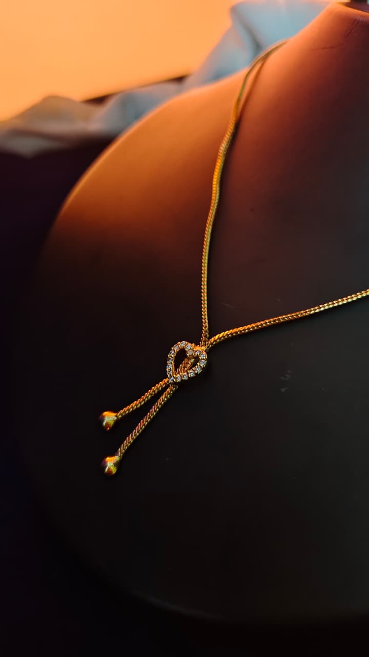 Textured Heart Locket Necklace