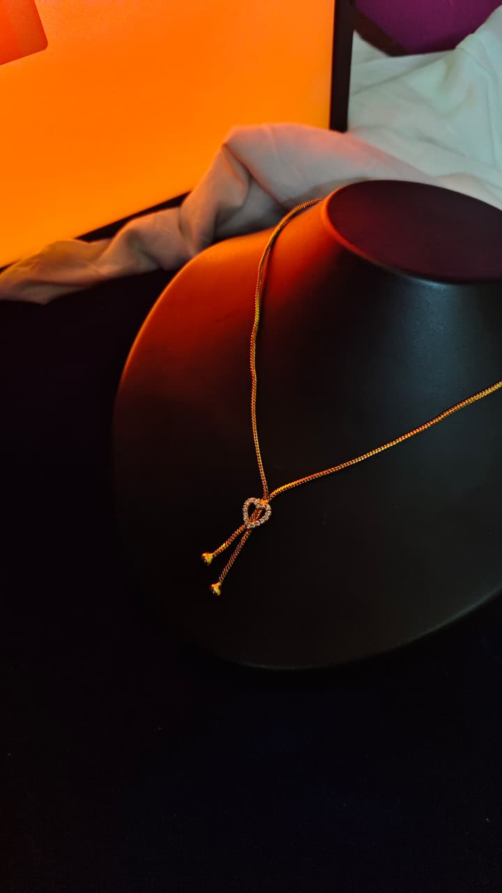 Textured Heart Locket Necklace