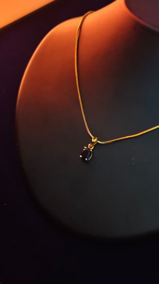 Everyday Exquisite Blue Stone Gold Necklace